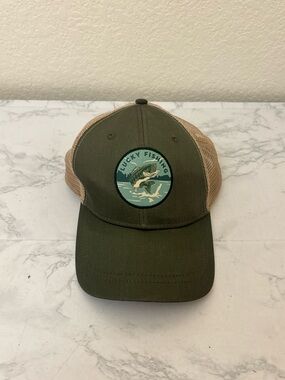 Embroidered Patch Fishing LUCKY HAT Ball Trucker Cap Snap Back Green Infinity